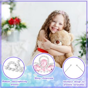 Jexine 32 Pieces Girls Princess Crown Girls Crown Tiara Princess Tiara Colorful Crystal Rhinestone Headpiece Glitter Crown Headband Princess Hair Accessories for Wedding Prom Costume Birthday Party