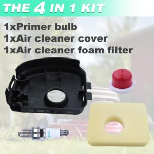 595660 Air Cleaner Cover + 799579 Air Cleaner Foam Filter + 594281 Primer Bulb for 550E-550Ex Series 594281 590581 08P502 08P602 09P602 09P702 (1 Pack)