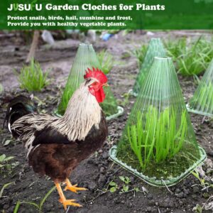 JUSUFU Garden Cloches for Plants, 20 Pack Plant Covers Reusable Plant Bell Cover Protects Plants from Birds, Frost,Snails Etc.