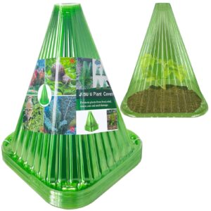 jusufu garden cloches for plants, 20 pack plant covers reusable plant bell cover protects plants from birds, frost,snails etc.