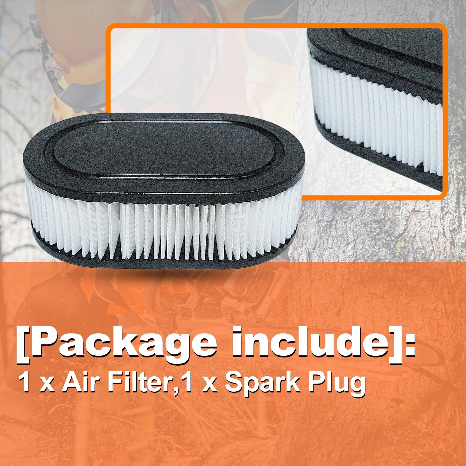 Mtanlo Air Filter Kit For Troy-Bilt walk-behind mower models TB110 TB115 TB200 TB230 TB240 TB320 TB330 TB370, Fits Troy-Bilt TB280ES, TB390ES, TB380ES, TB410XP and TB130XP