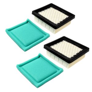 HQRP 2-pack Filter and Pre-Filter replacement for Troy-Bilt 30-740 36046 Parts Compatible with Troybilt 21A 21AE 21B Series Bronco RotoTillers