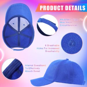 72 Pcs Plain Baseball Caps Bulk Blank Dad Hat Adjustable Back Strap Ball Caps Unisex Golf Hat Solid Color Snapback Cap for Men Women Sports (Multi-Colored)