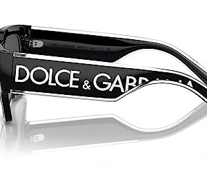 Dolce & Gabbana DG6184-501/87 Sunglasses BLACK w/DARK GREY 52mm