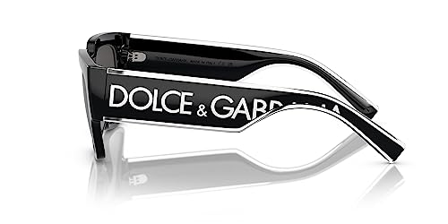 Dolce & Gabbana DG6184-501/87 Sunglasses BLACK w/DARK GREY 52mm