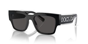 dolce & gabbana dg6184-501/87 sunglasses black w/dark grey 52mm