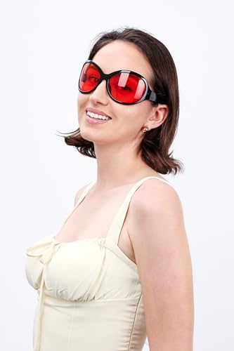 FEISEDY Oversized Trendy Sunglasses Classic Oval Wrap Around Stylish Big Frame Shade Women Glasses B2391