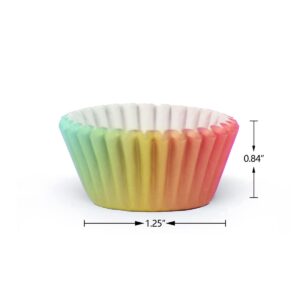 qiqee Mini Cupcake Liners Cupcake Cups 300-Count Food Grade Gradient Design Cupcake Papers Baking Cups Cupcake Wrappers(Small Size)