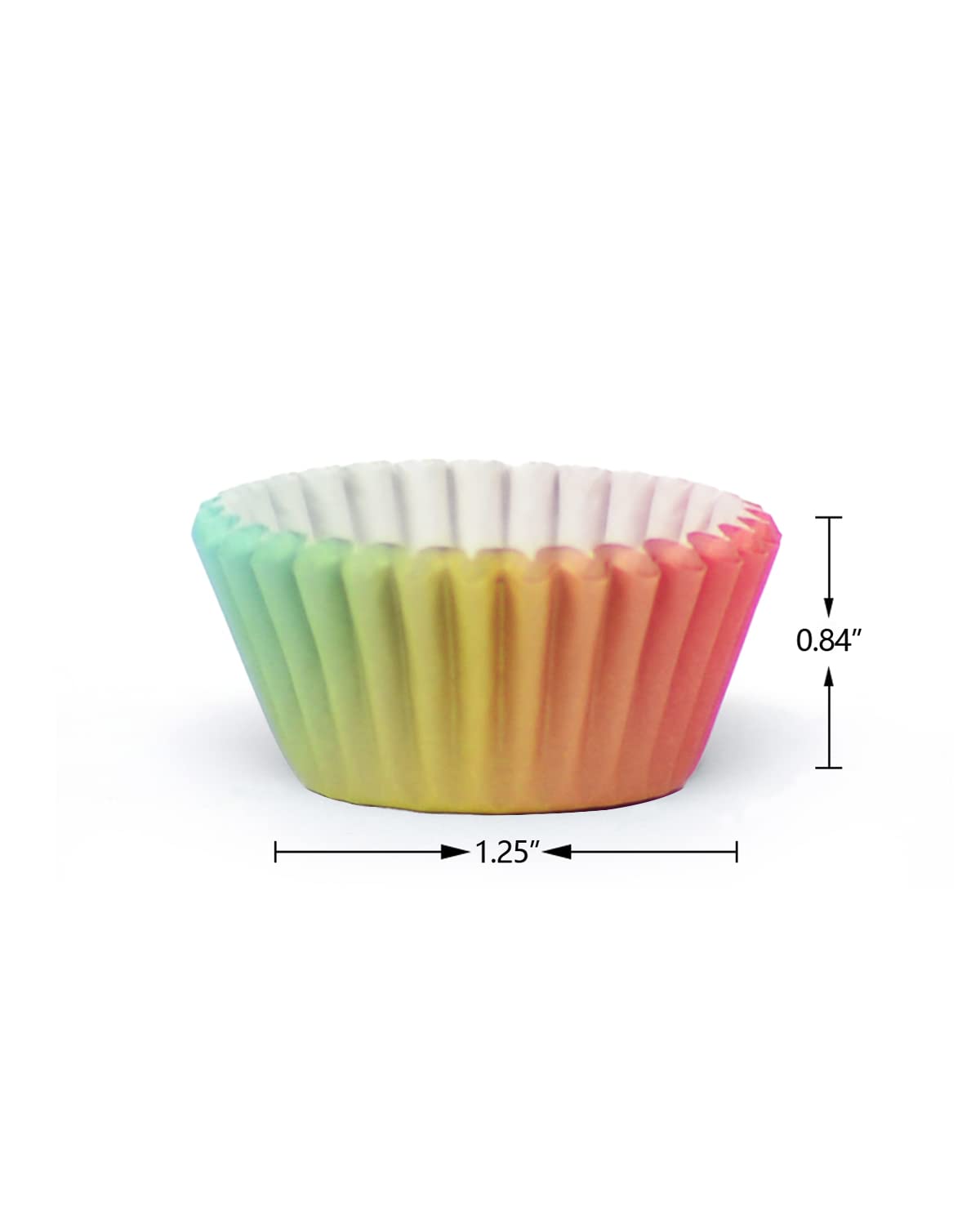 qiqee Mini Cupcake Liners Cupcake Cups 300-Count Food Grade Gradient Design Cupcake Papers Baking Cups Cupcake Wrappers(Small Size)