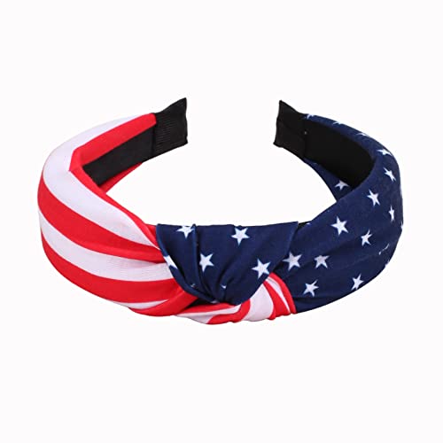 Ardorchid USA Flag Headbands American Patriotic Independence Day 4th of July Headband Red White and Blue Hair Hoop for Women Girls Gifts Hair Accessories