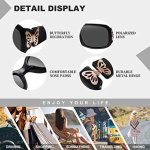 HAOLOTA Women's Polarized Sunglasses - Fashionable Wraparound Butterfly Design with UV400 Protection