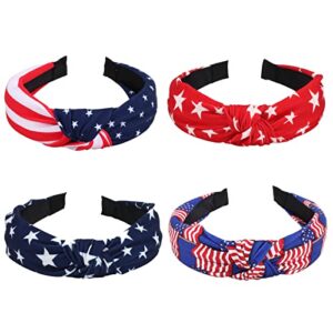 Ardorchid USA Flag Headbands American Patriotic Independence Day 4th of July Headband Red White and Blue Hair Hoop for Women Girls Gifts Hair Accessories