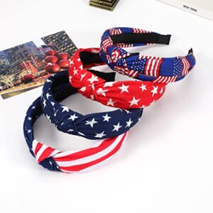 Ardorchid USA Flag Headbands American Patriotic Independence Day 4th of July Headband Red White and Blue Hair Hoop for Women Girls Gifts Hair Accessories