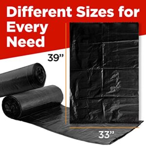 ToughBag 30-33 Gallon Trash Bags, 32 x 38" Black Garbage Bags (250 COUNT) – 30+, 32 Gallon Outdoor Industrial Garbage Can Liner for Custodians, Landscapers, Lawn Bags - Made In USA