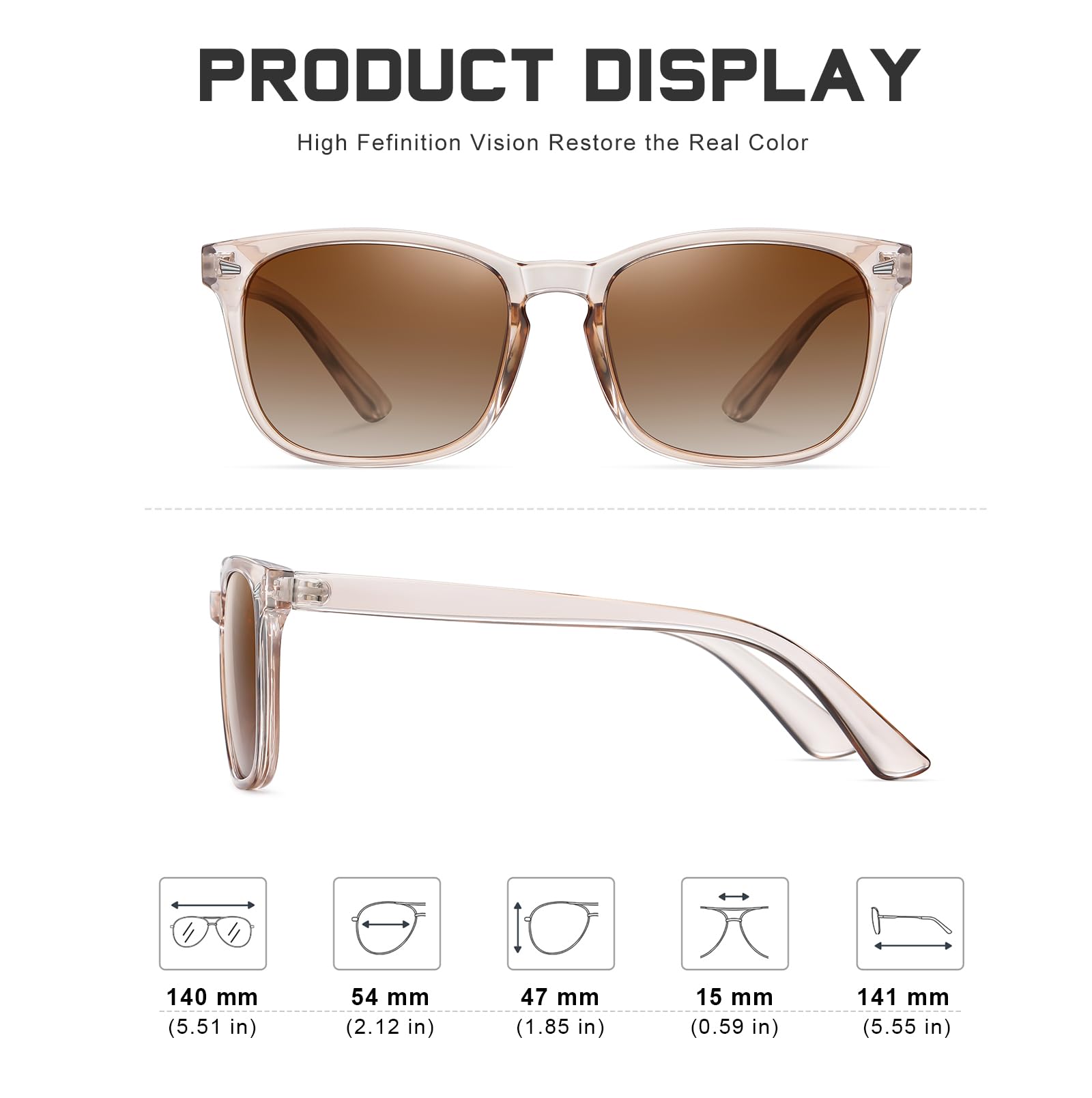 FEIDUSUN Polarized Sunglasses for Women and Men Classic Trendy Sun Glasses with UV Protection