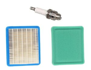 lefitpa replacement 491588s air filter tune up kit spark plug for champion for briggs & stratton 5121a 5121b 491435s rc12yc fits intek 5.5 thru 6.5 hp engines