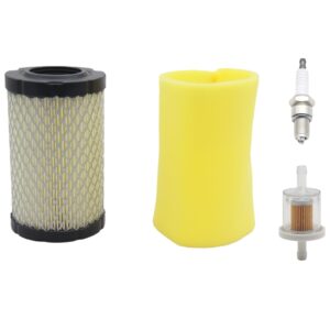 boost your engine's lifespan with our complete 590825 594201 796031 591334 air filter kit -compatible with briggs & stratton yta22v46, yth22v46, yth24v48 models-pre-cleaner, fuel filter, spark plug