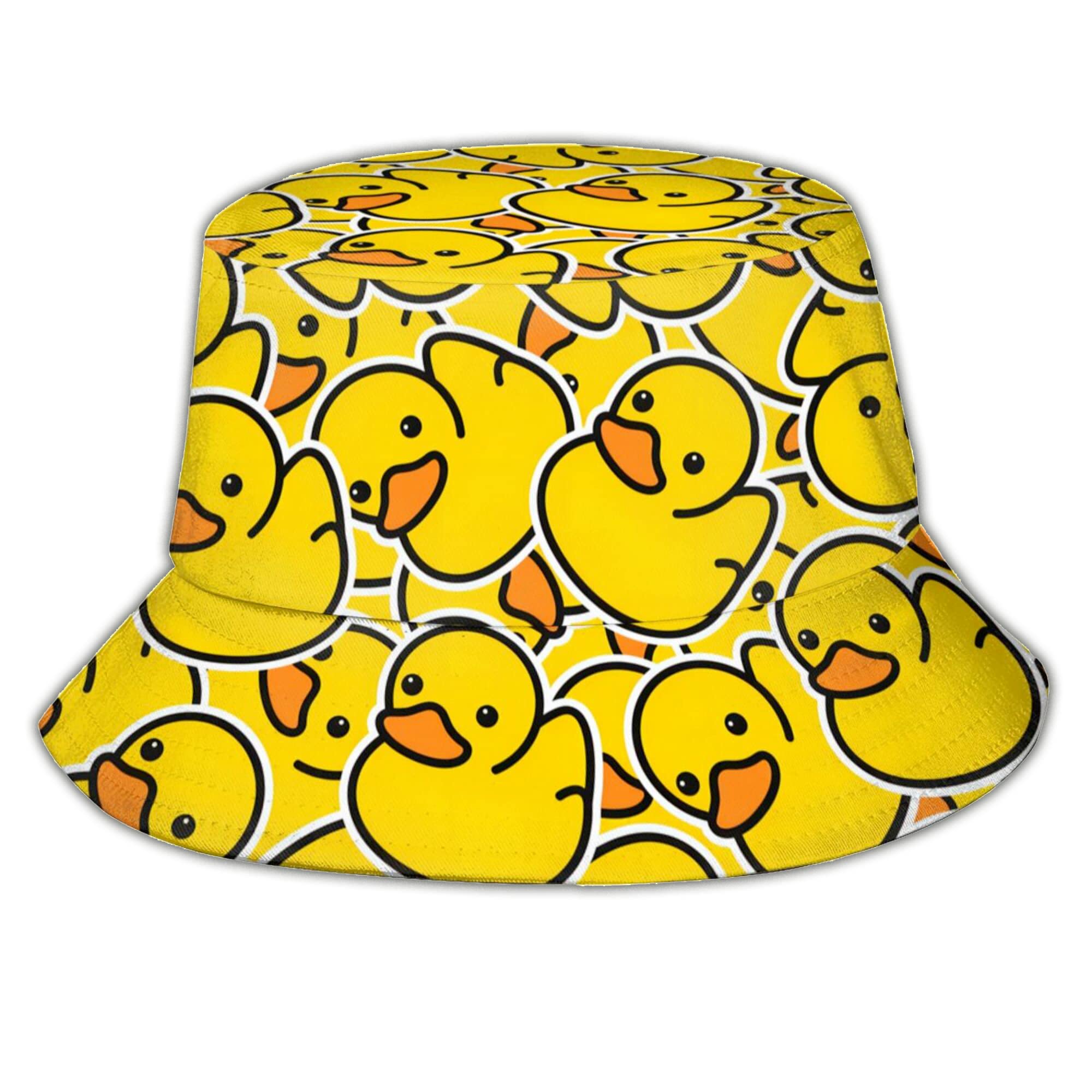 Duck Bucket Hats for Women Men Packable Outdoor Fashion Sun Cap Rave Festival Outfits Rave Accessories Fisherman Hat for Women Men