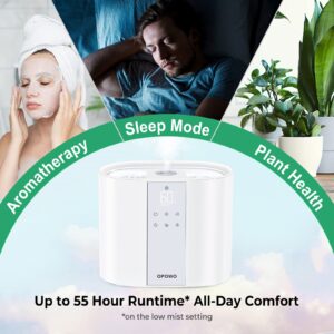 OPOWO Humidifiers for Bedroom, Cool Mist Humidifier for Baby and Plants, 5.5L(1.45 Gal) Top Fill Air Humidifier for Large Room with Essential Oil Diffuser, Sleep, Timer, Touch&Remote Control, Auto Off