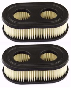 lefitpa replacement 2 packs 593260 798452 5432 5432k air filter for briggs & stratton 09p702 9/10 ohv 500-550 e&ex series walks length- 4 3/8” width- 2 1/2” height- 1 3/8”