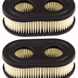 LEFITPA Replacement 2 Packs 593260 798452 5432 5432K Air Filter for Briggs & Stratton 09P702 9/10 OHV 500-550 E&Ex Series Walks Length- 4 3/8” Width- 2 1/2” Height- 1 3/8”