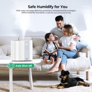 OPOWO Humidifiers for Bedroom, Cool Mist Humidifier for Baby and Plants, 5.5L(1.45 Gal) Top Fill Air Humidifier for Large Room with Essential Oil Diffuser, Sleep, Timer, Touch&Remote Control, Auto Off