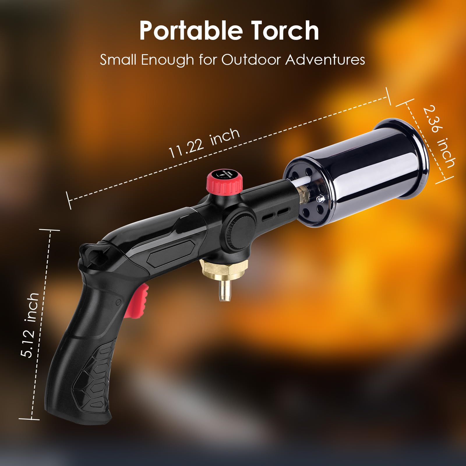 POWERFUL Kitchen Cooking Torch-Propane Torch-Sous Vide-Charcoal Torch Lighter - Grilling Culinary Kitchen Torch for BBQ Searing Steak,Creme Brulee,Campfire Charcoal Starter (Propane Tank Not Included)