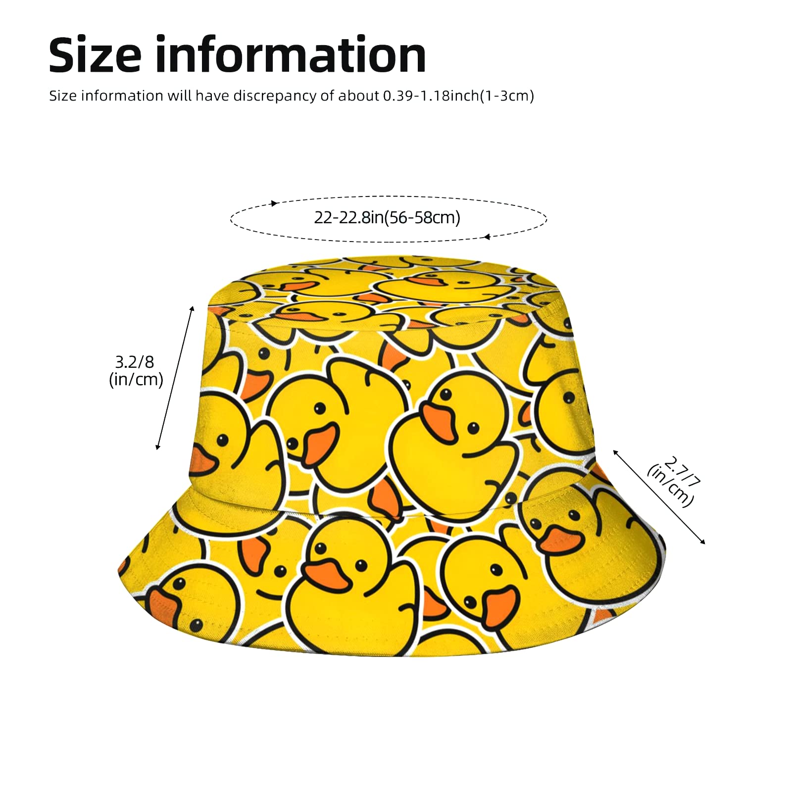 Duck Bucket Hats for Women Men Packable Outdoor Fashion Sun Cap Rave Festival Outfits Rave Accessories Fisherman Hat for Women Men