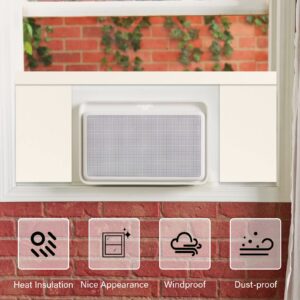 BEWAVE Window Air Conditioner Insulation Foam Panels, AC Side Surround Panels Kit with Top Seal Strip for AC Unit Indoor 2 Pack