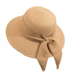 cmprvgd women beach sun hats summer uv protection straw hat foldable packable wide brim travel