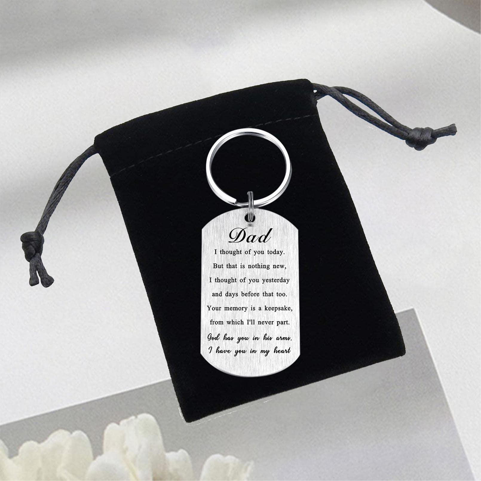 Alotozo Dad Memorial Gifts, Sympathy Gifts for Loss of Father, In Memory of Loss Loved Ones Dad Keychain Keepsake