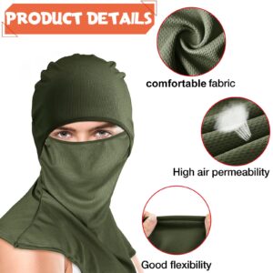 6 Pieces Balaclava Face Mask Cover Breathable Long Neck Covers for Men Women Outdoor Sports UV Sun Protection (Black, Gray, Blue, Navy Blue, Green, Brown)