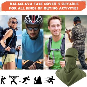 6 Pieces Balaclava Face Mask Cover Breathable Long Neck Covers for Men Women Outdoor Sports UV Sun Protection (Black, Gray, Blue, Navy Blue, Green, Brown)