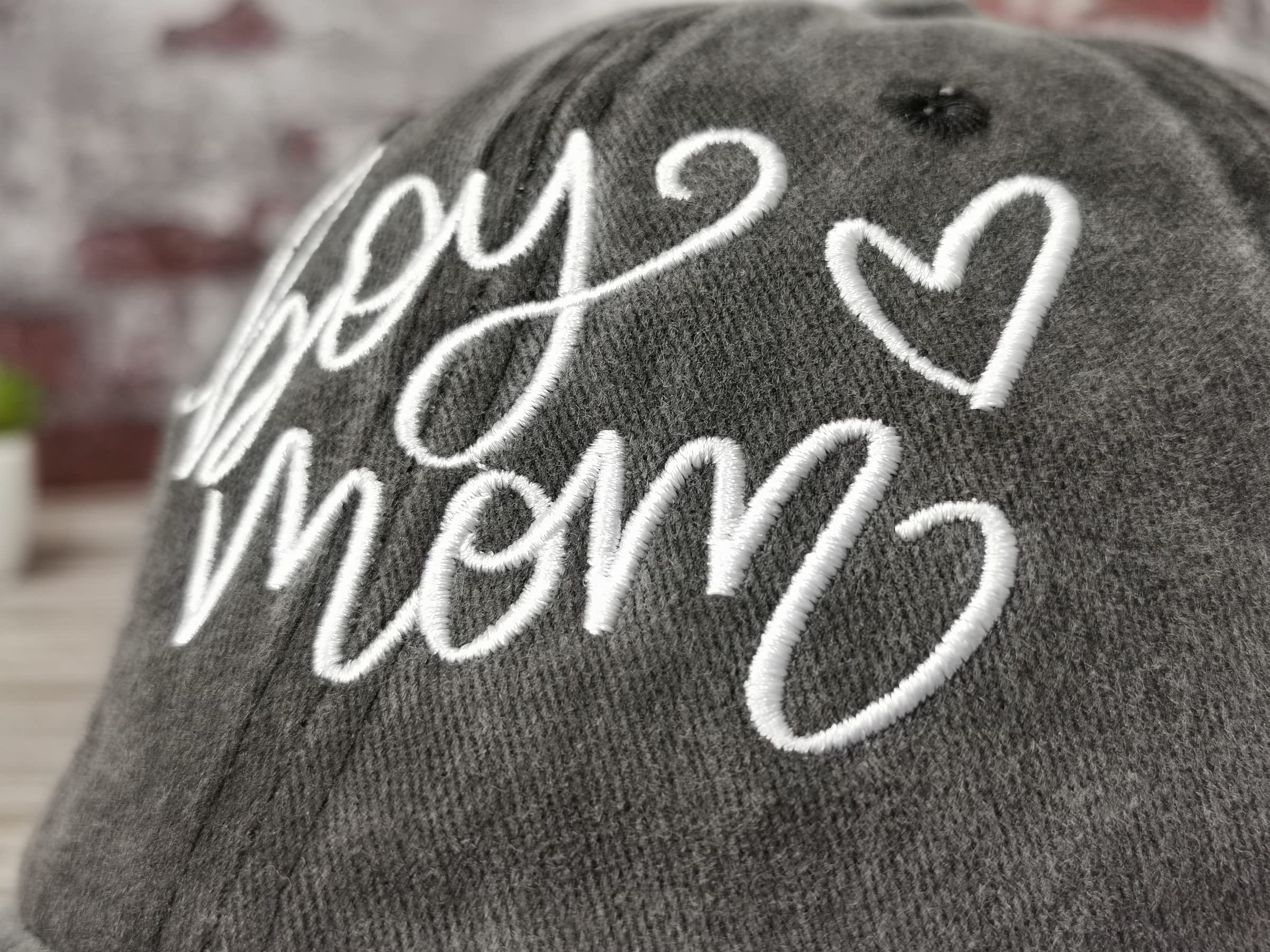 Hepandy Funny Boy's Mom Hat for Women, Embroidered Gifts Mama Baseball Cap, Distressed Washed Black Cotton Adjustable Hat