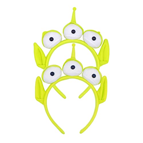 PLUSMAYI 2 PC Alien Headband Adult, Alien Headband Three-eyed Headband Monster Toy Plush Headwear Hat Accessories for Party Girls and Children