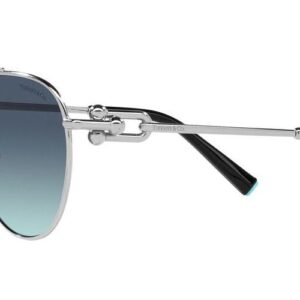 Tiffany TF3092-60019S Sunglasses Silver w/Azure Gradient Blue 59mm