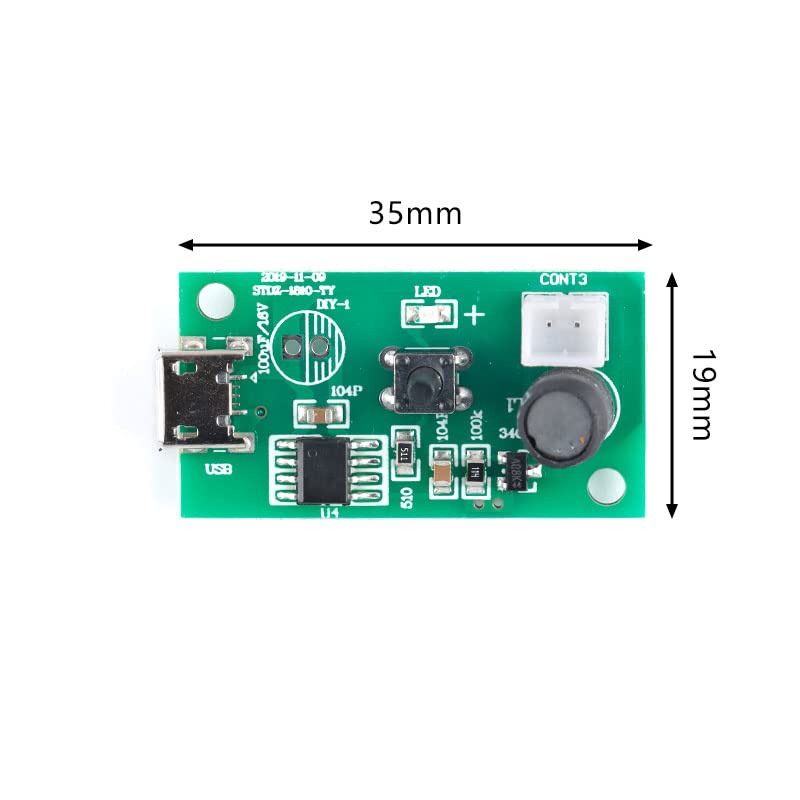 EC Buying 3Pcs USB Humidifier Module USB Spray Module Circuit Board Atomization Module 5V Atomization Plate Circuit Board Atomization Module Atomizer DIY Incubation Experimental Equipment