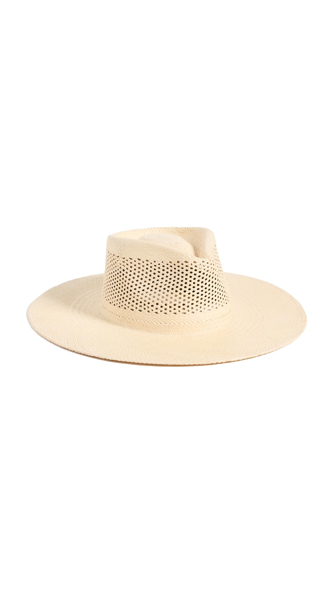 Brixton Women's Jo Panama Straw Rancher Hat, Catalina Sand, Tan, M