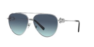 tiffany tf3092-60019s sunglasses silver w/azure gradient blue 59mm