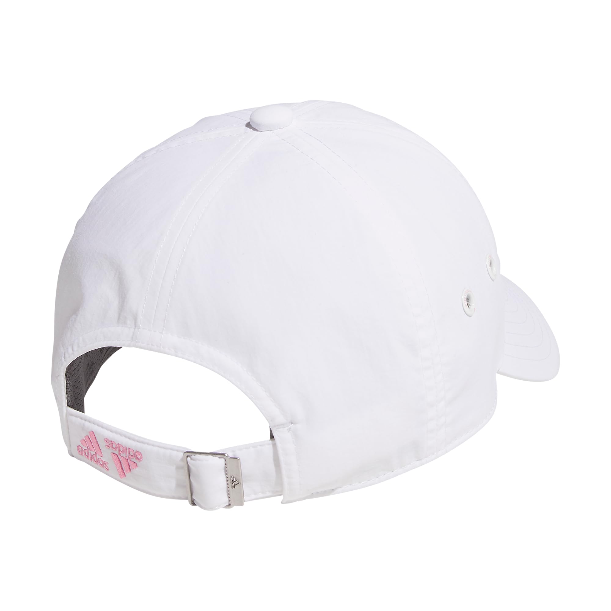 adidas Women's Influencer 3 Relaxed Strapback Adjustable Fit Hat, White/Bliss Pink, One Size