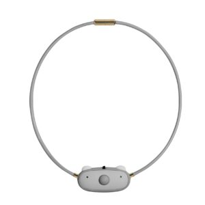 Wearable Ionic Air Purifier Necklace| Kids ages 3-10| Wildfire smoke| 99% removal rate verified by 3-party labs| Samll, portable | USB rechargeable- 28hrs| Airvida C1 ｜Neck size 15.75 in.-Koala Grey