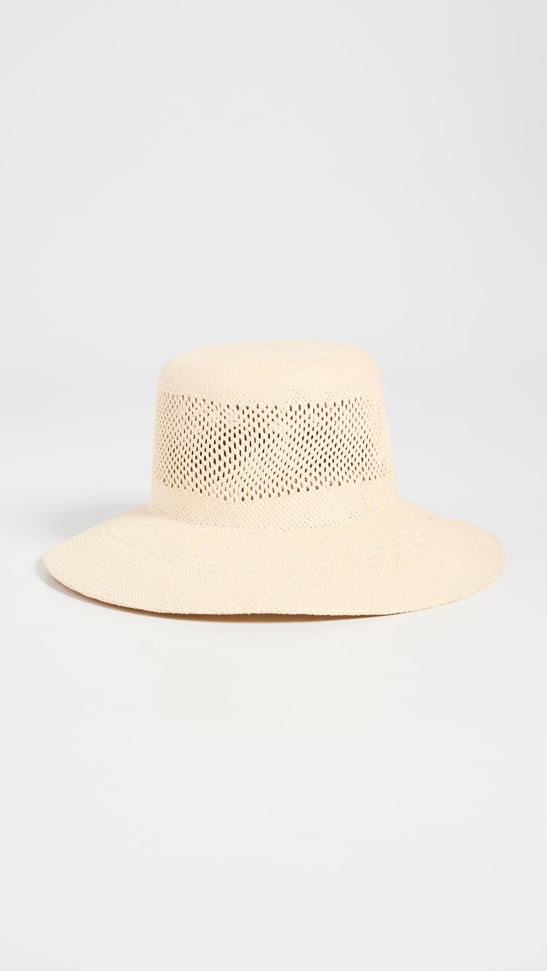 Brixton Women's Lopez Panama Straw Bucket Hat, Catalina Sand, Tan, M