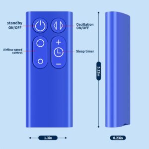 Replacement New Remote Control Compatible for Dyson AM11 TP01 TP00 Pure Cool Fan Tower (Blue)