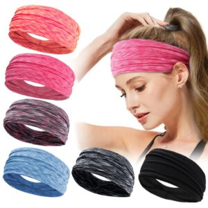 terse moisture wicking headbands for women - non slip sweatbands for workout, sports, yoga, running, athletic hair bands