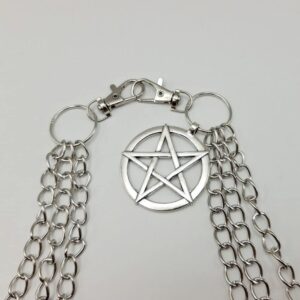 Punk Pants Chain, Pentagram Keychains for Men Women Jean Trouser Biker Chains Jewelry Gothic Rock Emo Accessories