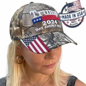 made in usa trump hat 2024 take america back camo hat adjustable cap hat presidential election campaign (cameo mesh)