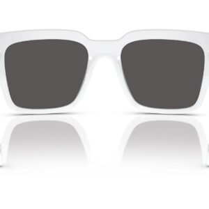 Dolce & Gabbana DG 6184 331287 White Plastic Square Sunglasses Grey Lens