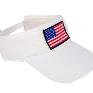 Bulk 24 Pack of Patriotic American Flag Sun Visor Hats