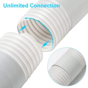 NEAGLORY Portable Air Conditioner Hose - AC Hose with 5.9" Diameter, Anti-Clockwise Thread, Length up to 78.7" - Exhaust Hose for Portable AC Vent Compatible