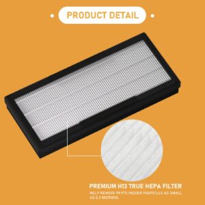 Allisfresh 8000 Elite Pro True HEPA 8000 Replacement Filters Compatible with VEVA 8000 Elite Pro Series Air Cleaner Purifiers, 4 True HEPA Filters Only